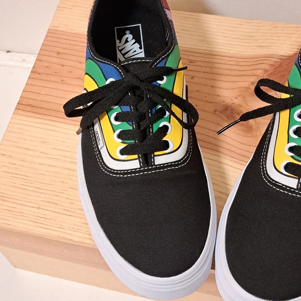 Vans Authentic Refract Black/True White/Multi Siz… - image 2